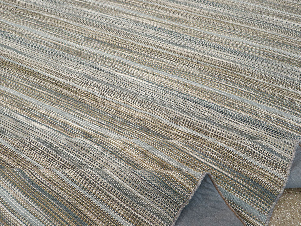 Modern Persian Flatweave Kilim Room Size Carpet, No.32459 - Gss