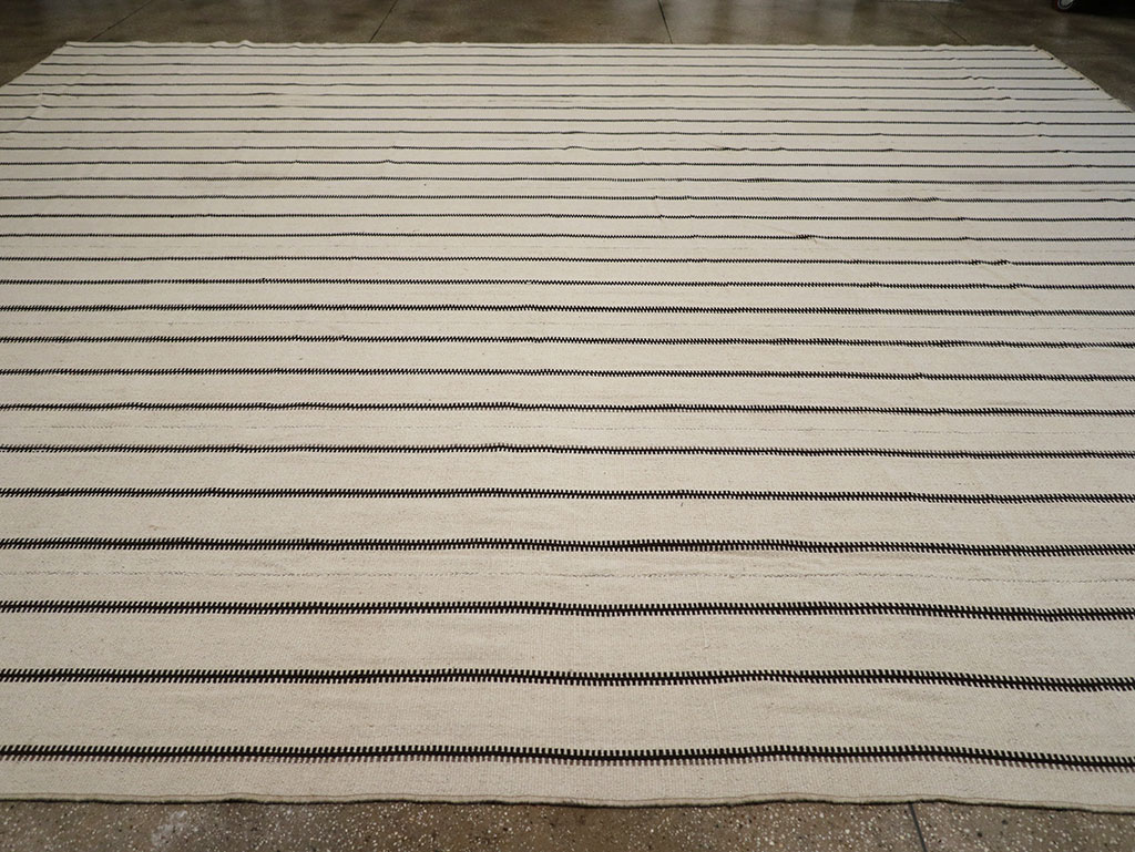 Modern Turkish Flatweave Kilim Large Carpet, No.32460 - Gss