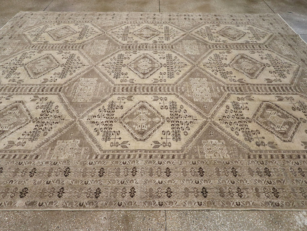 Vintage Persian Afshar Room Size Carpet, No.32468 - Gss