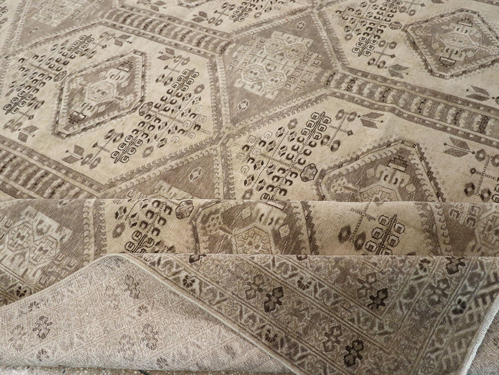 Vintage Persian Afshar Room Size Carpet, No.32468 - Gss