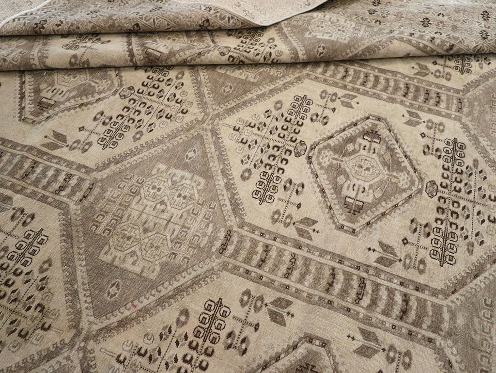 Vintage Persian Afshar Room Size Carpet, No.32468 - Gss