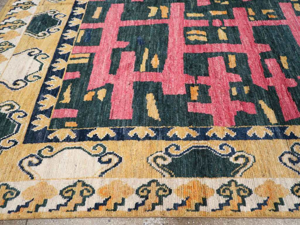 Modern East Turkestan Khotan Room Size Carpet, No.32473 - Gss