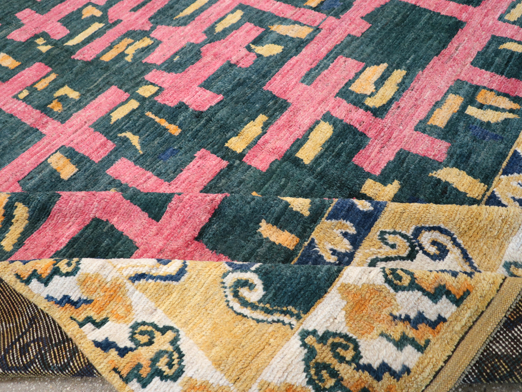 Modern East Turkestan Khotan Room Size Carpet, No.32473 - Gss