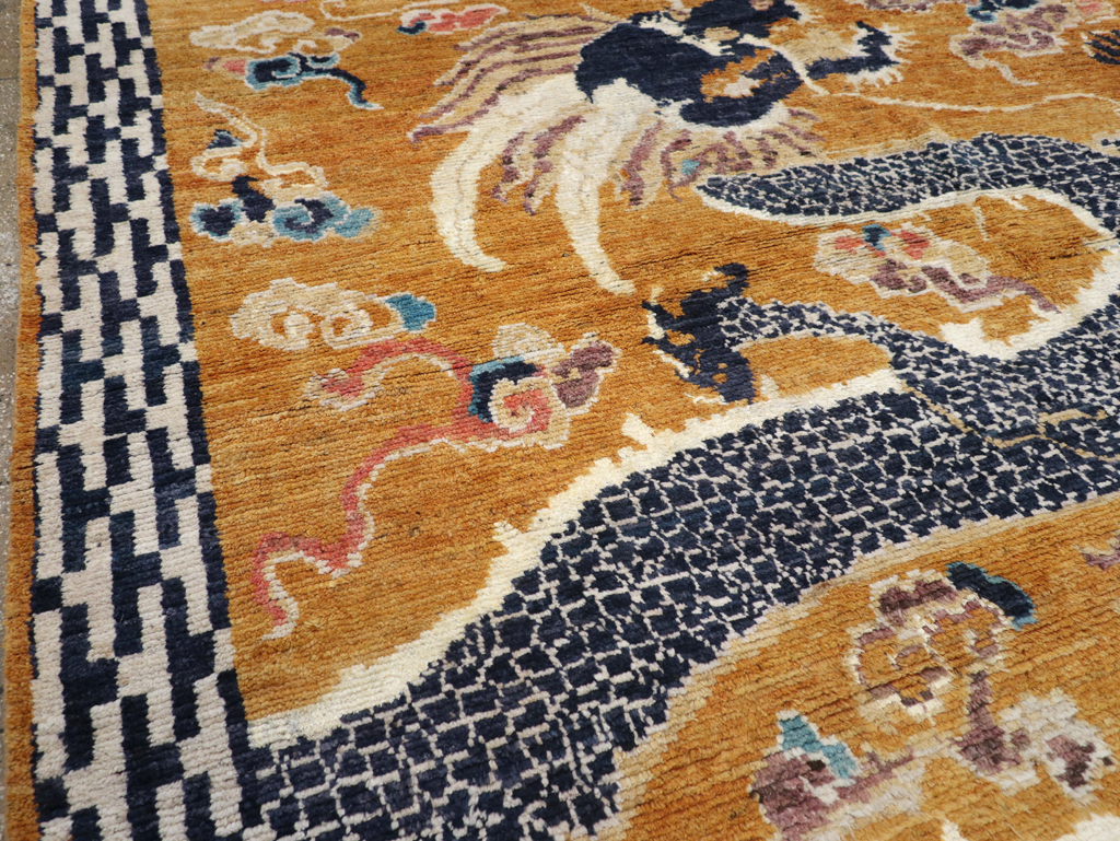 Modern East Turkestan Pictorial Khotan Room Size Carpet, No.32474 - Gss