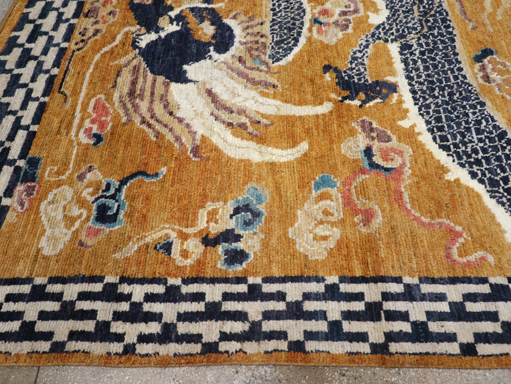 Modern East Turkestan Pictorial Khotan Room Size Carpet, No.32474 - Gss