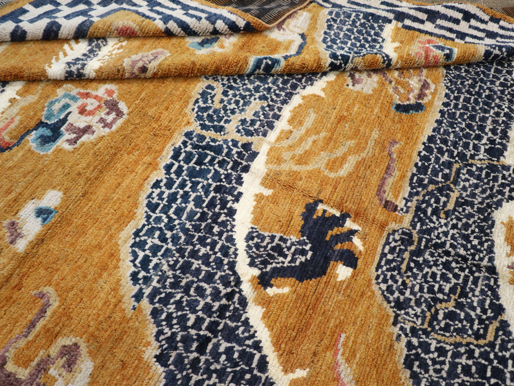 Modern East Turkestan Pictorial Khotan Room Size Carpet, No.32474 - Gss