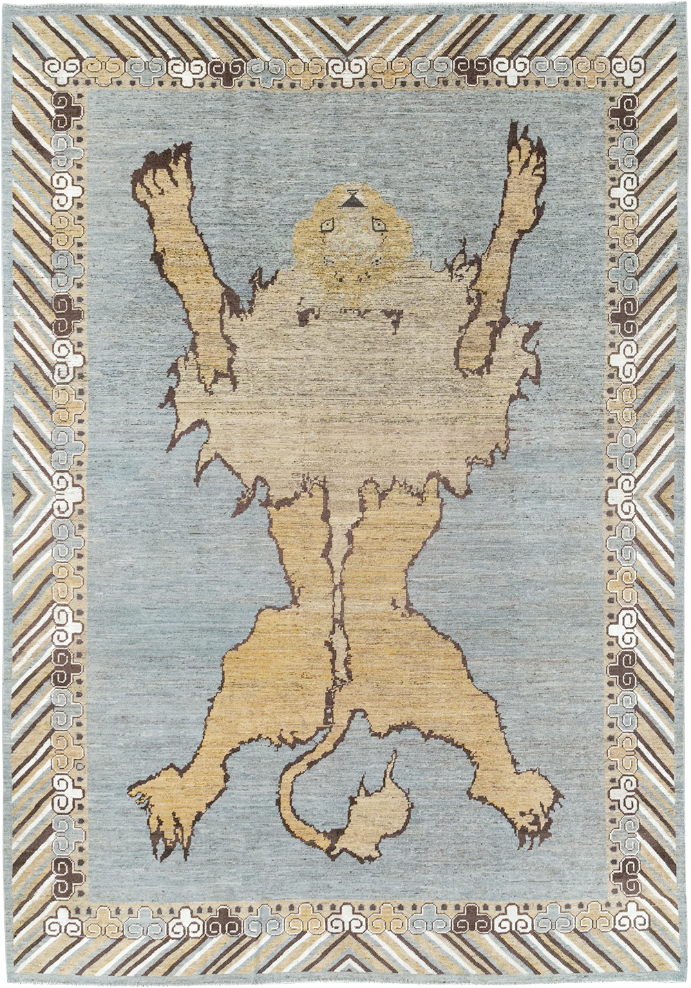 Modern East Turkestan Khotan Pictorial Room Size Carpet, No.32475 - Gss