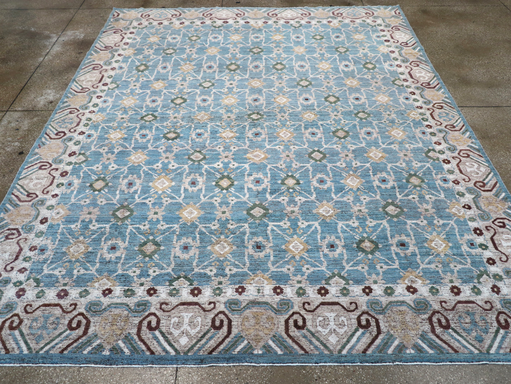 Modern East Turkestan Khotan Room Size Carpet, No.32478 - Gss