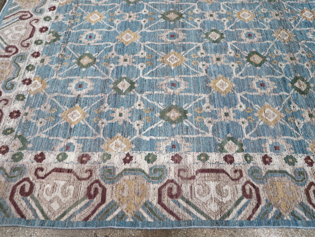 Modern East Turkestan Khotan Room Size Carpet, No.32478 - Gss