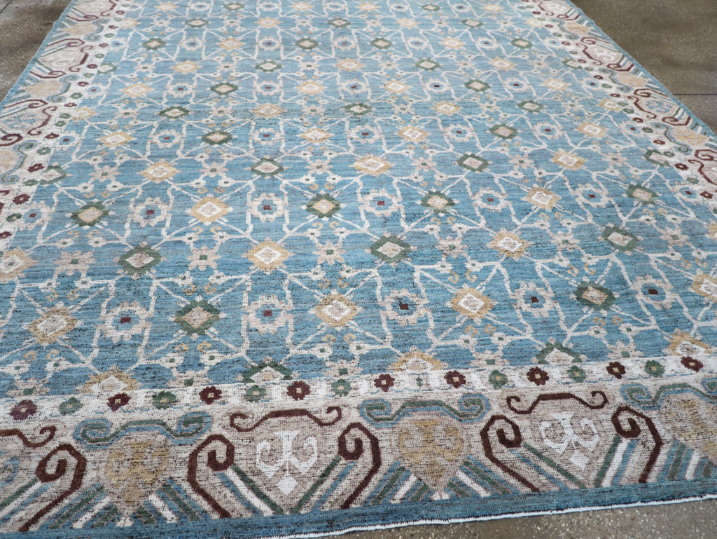 Modern East Turkestan Khotan Room Size Carpet, No.32478 - Gss