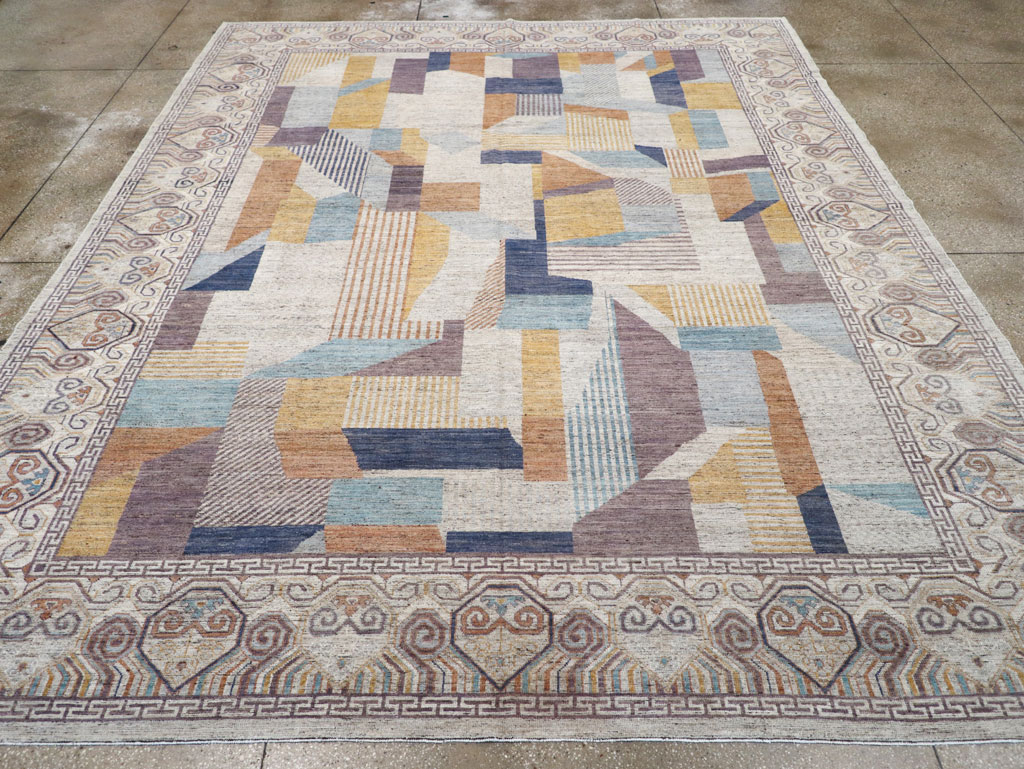 Modern East Turkestan Khotan Room Size Carpet, No.32480 - Gss