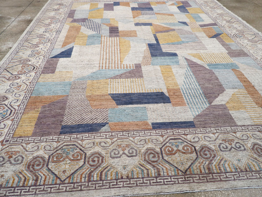 Modern East Turkestan Khotan Room Size Carpet, No.32480 - Gss