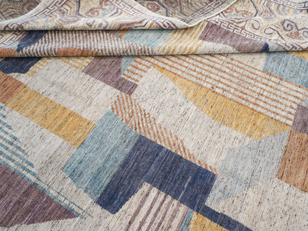 Modern East Turkestan Khotan Room Size Carpet, No.32480 - Gss