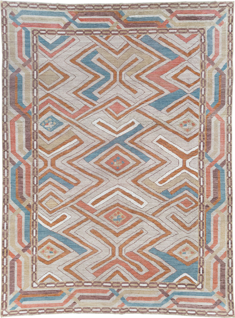 Modern East Turkestan Khotan Room Size Carpet, No.32481 - Gss