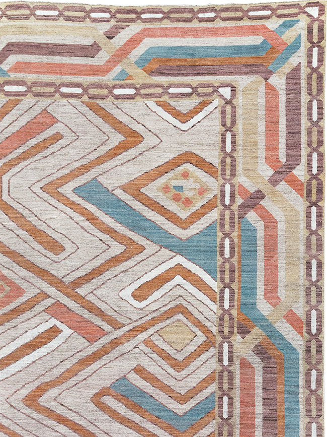 Modern East Turkestan Khotan Room Size Carpet, No.32481 - Gss