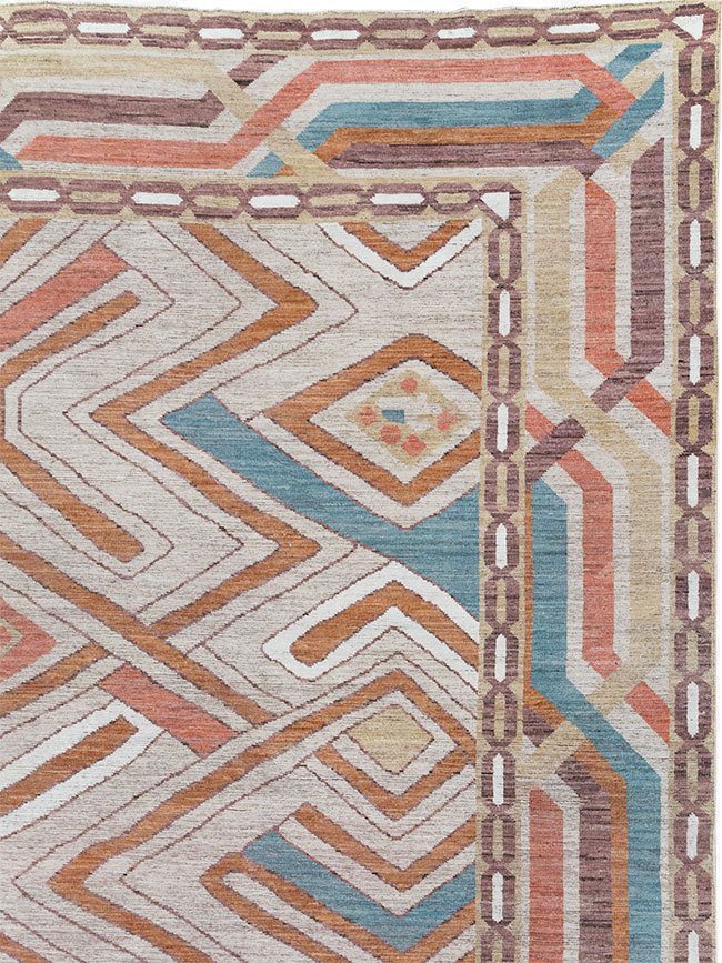 Modern East Turkestan Khotan Room Size Carpet, No.32481 - Gss