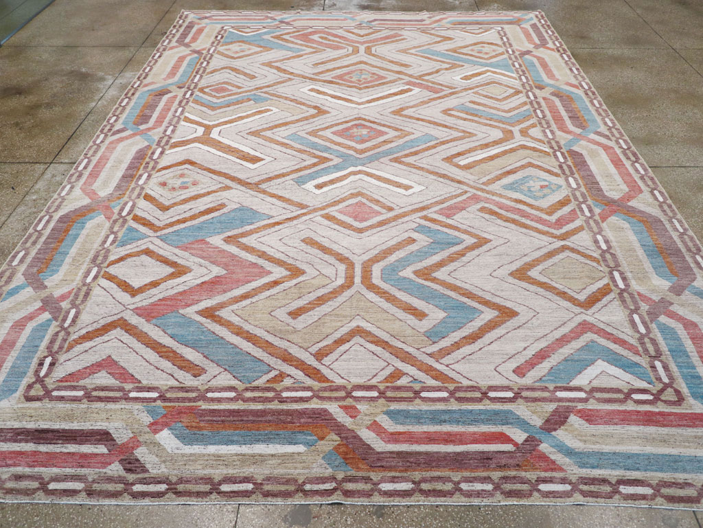 Modern East Turkestan Khotan Room Size Carpet, No.32481 - Gss