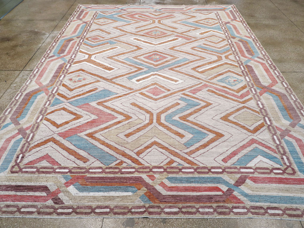 Modern East Turkestan Khotan Room Size Carpet, No.32481 - Gss