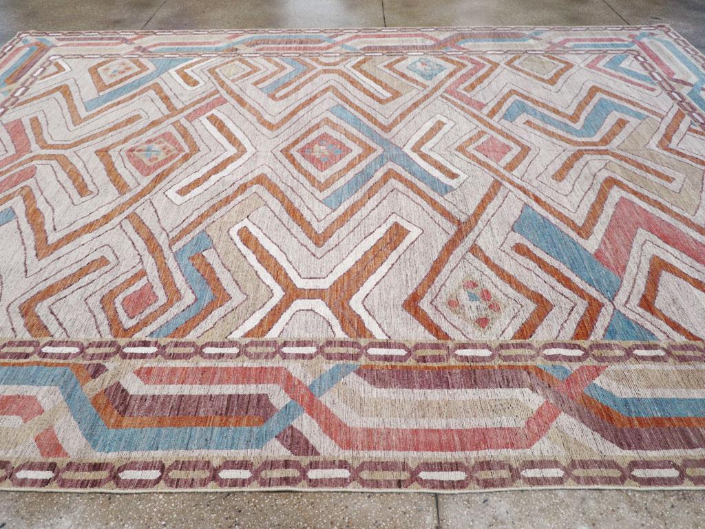 Modern East Turkestan Khotan Room Size Carpet, No.32481 - Gss