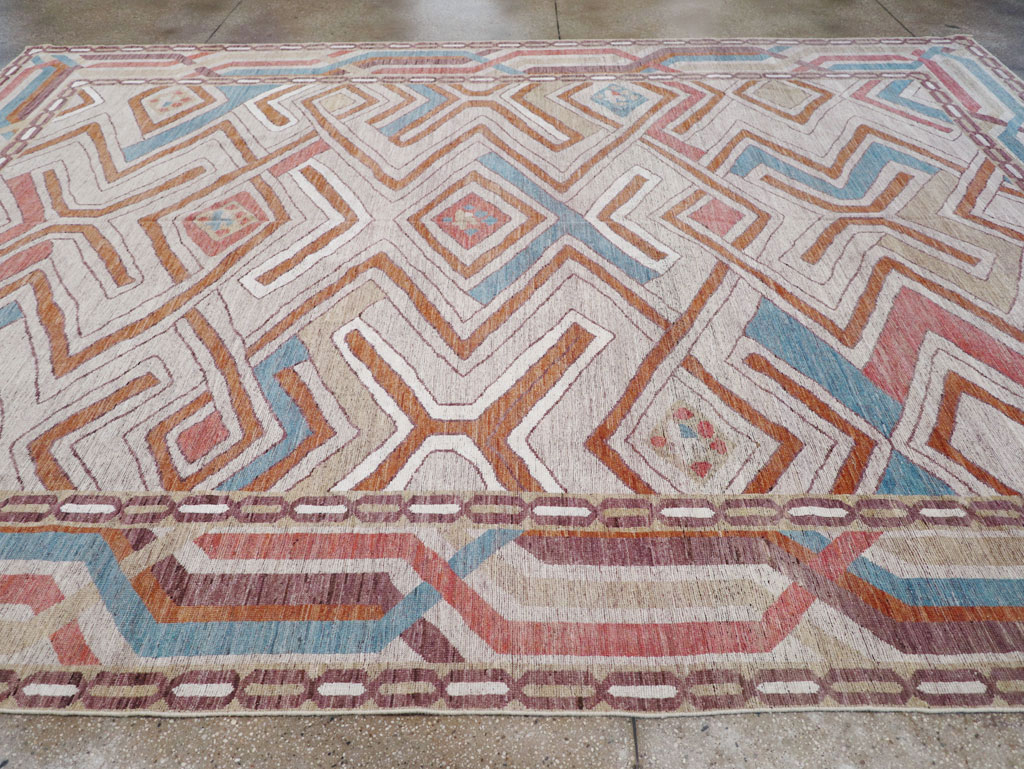 Modern East Turkestan Khotan Room Size Carpet, No.32481 - Gss