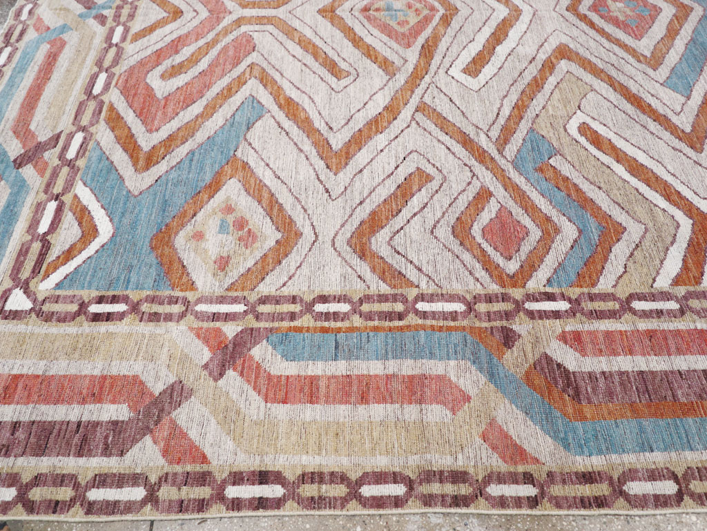 Modern East Turkestan Khotan Room Size Carpet, No.32481 - Gss