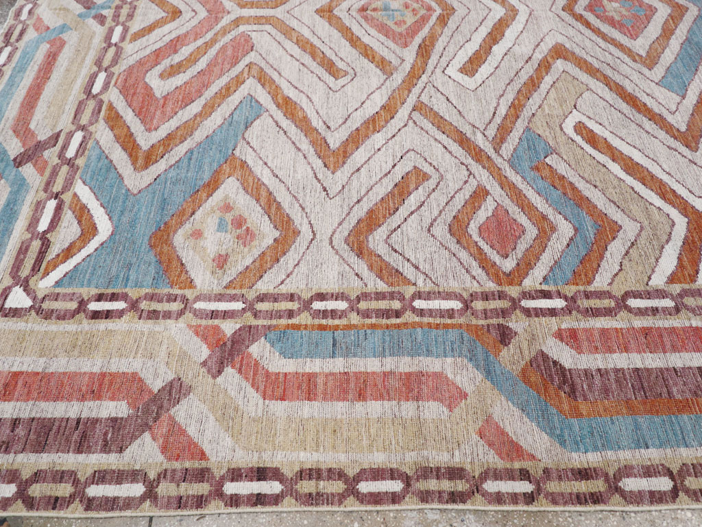 Modern East Turkestan Khotan Room Size Carpet, No.32481 - Gss