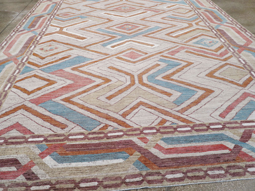 Modern East Turkestan Khotan Room Size Carpet, No.32481 - Gss