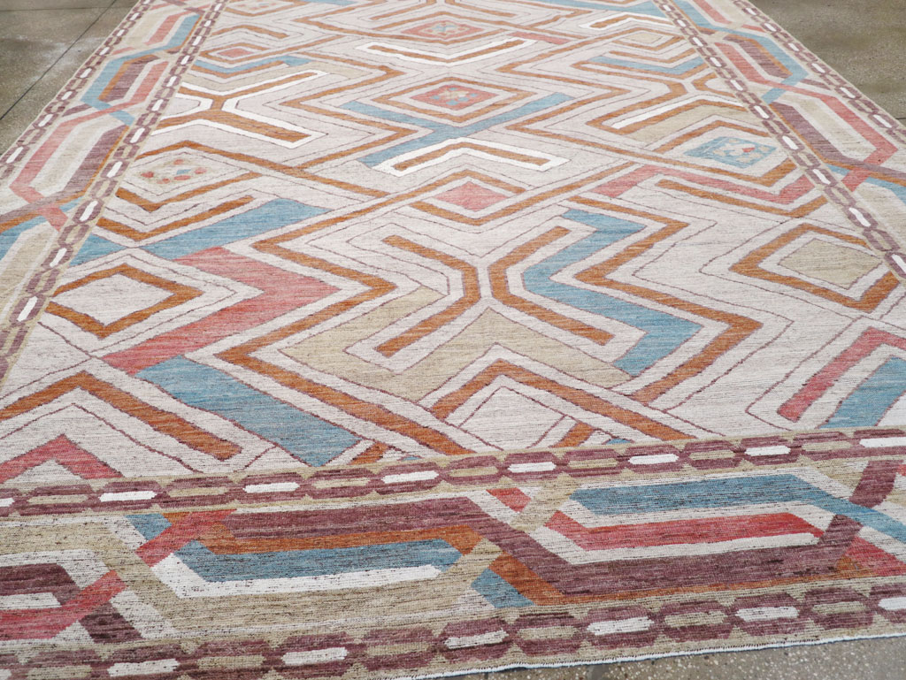 Modern East Turkestan Khotan Room Size Carpet, No.32481 - Gss