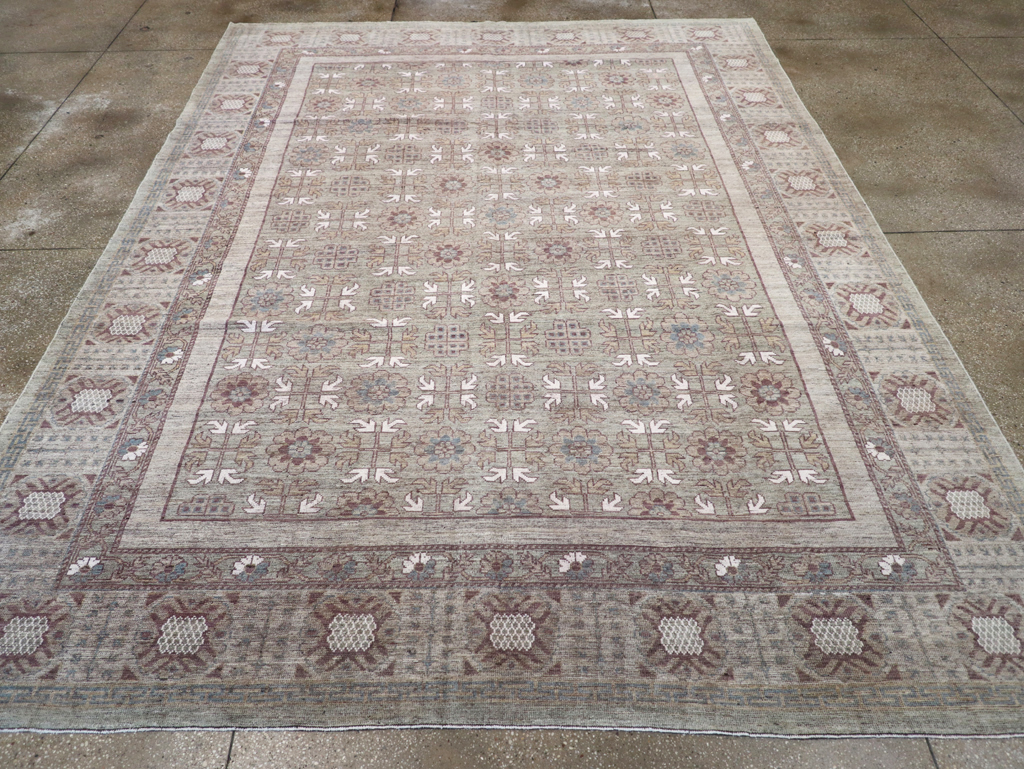 Modern East Turkestan Khotan Room Size Carpet, No.32483 - Gss