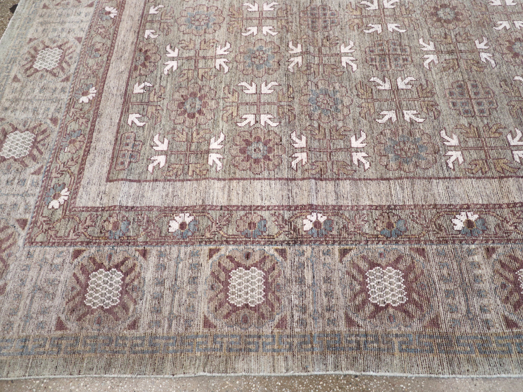 Modern East Turkestan Khotan Room Size Carpet, No.32483 - Gss