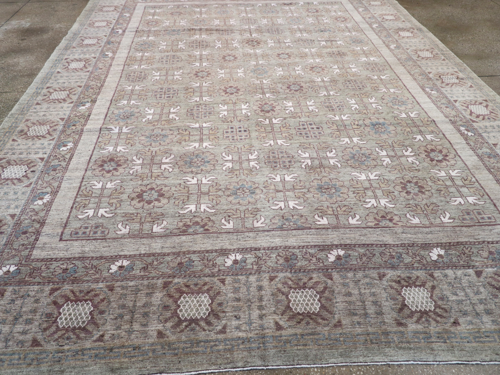 Modern East Turkestan Khotan Room Size Carpet, No.32483 - Gss