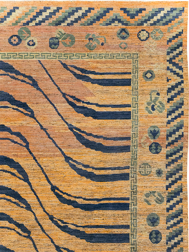 Modern East Turkestan Khotan Room Size Carpet, No.32484 - Gss