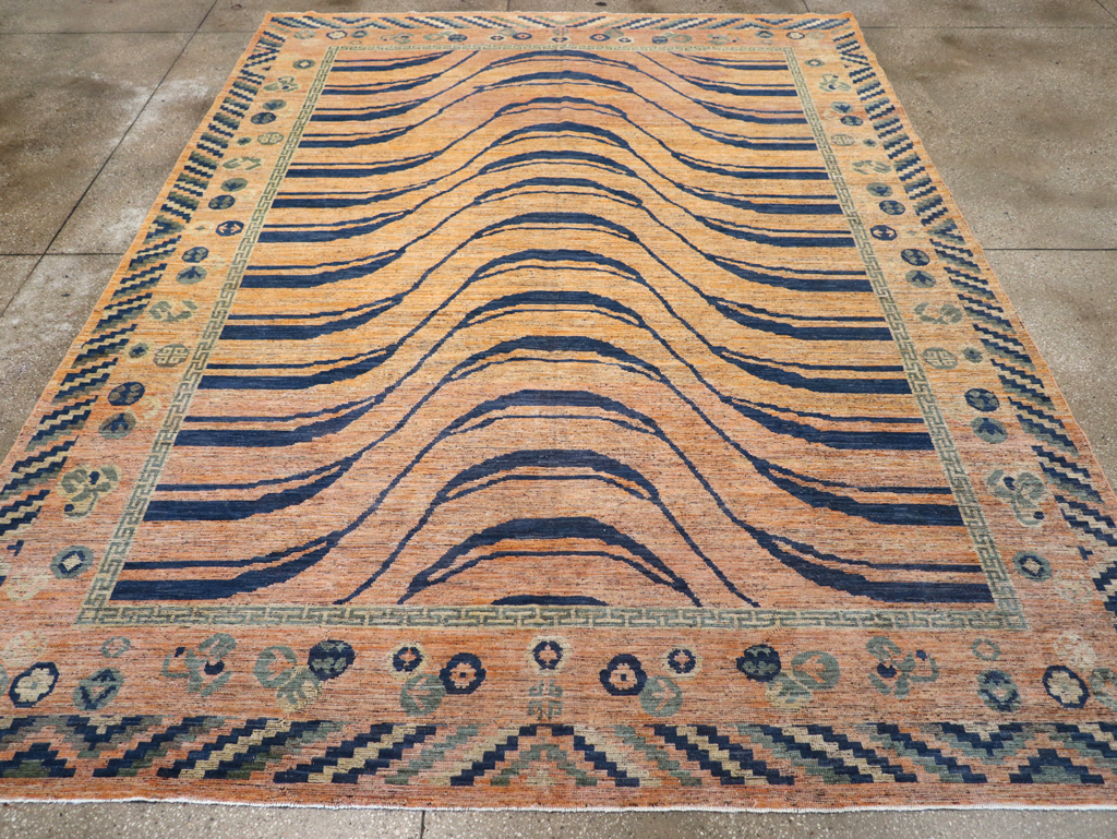 Modern East Turkestan Khotan Room Size Carpet, No.32484 - Gss