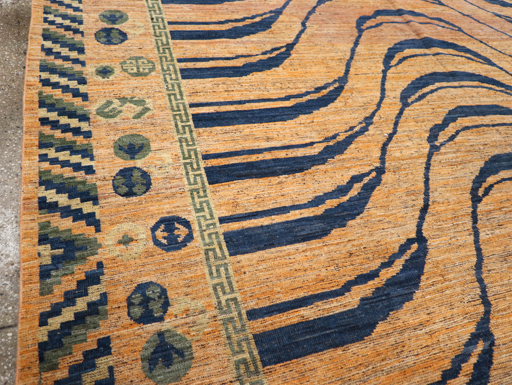 Modern East Turkestan Khotan Room Size Carpet, No.32484 - Gss