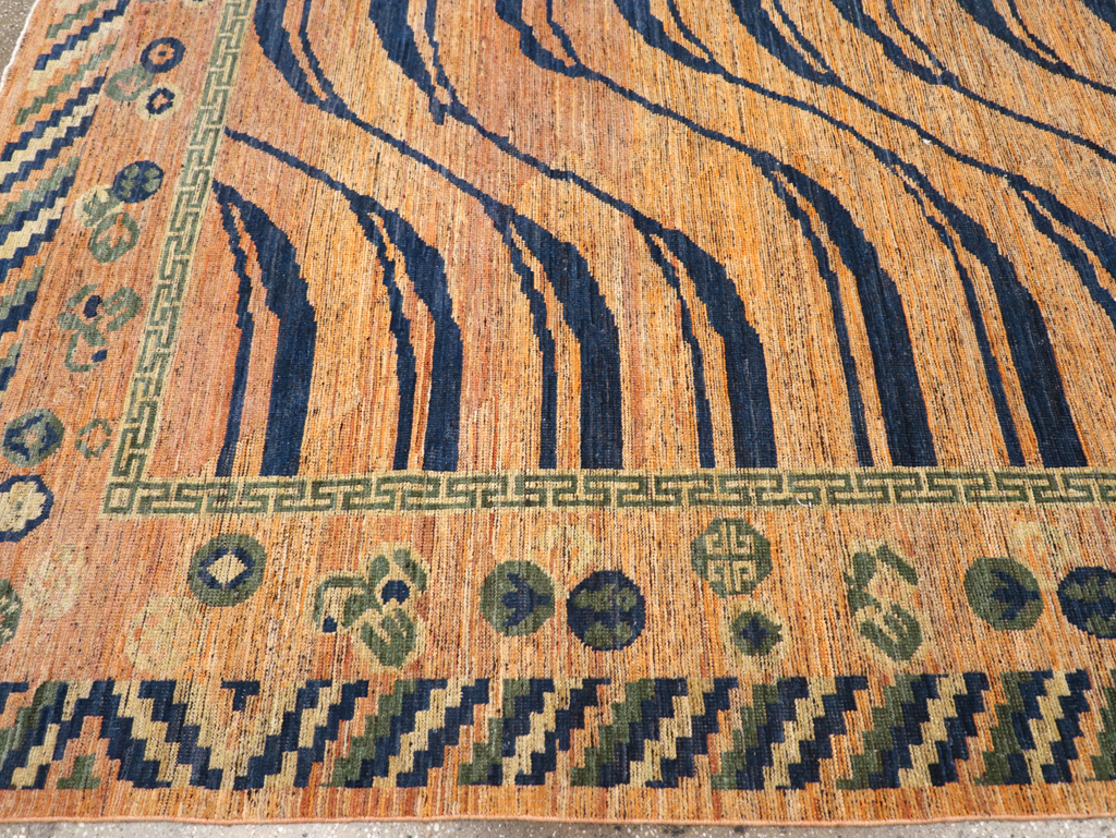 Modern East Turkestan Khotan Room Size Carpet, No.32484 - Gss