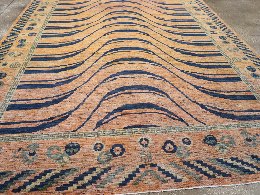 Modern East Turkestan Khotan Room Size Carpet, No.32484 - Gss