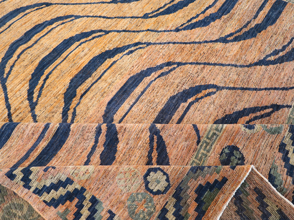 Modern East Turkestan Khotan Room Size Carpet, No.32484 - Gss