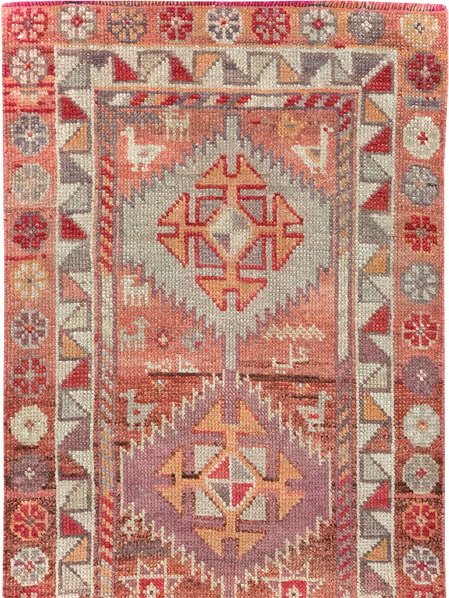 Vintage Turkish Oushak Runner, No.32494 - Gss