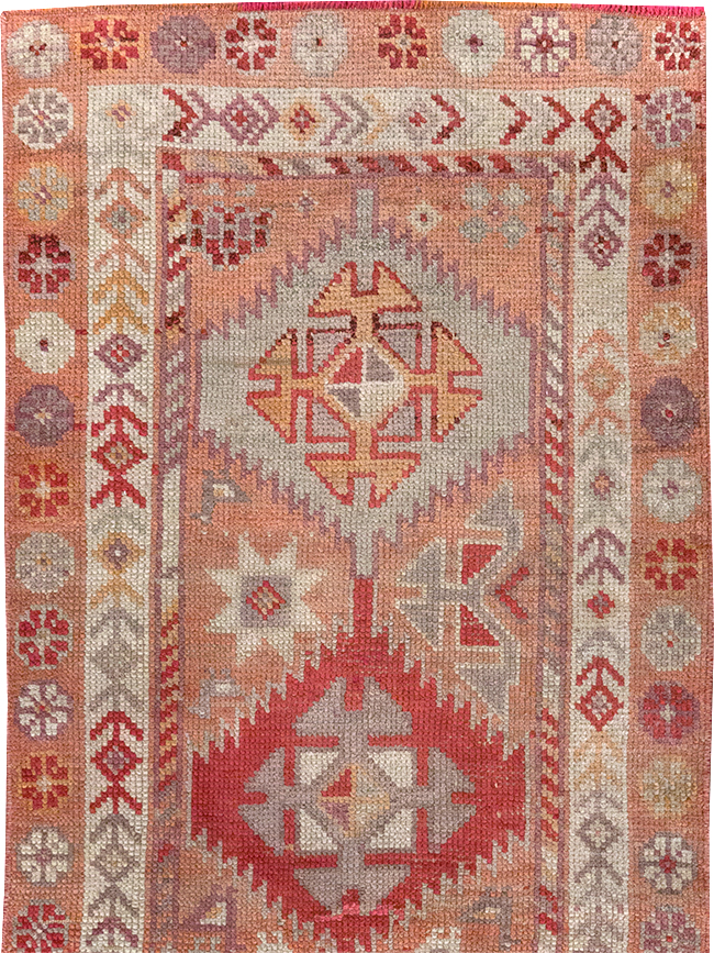 Vintage Turkish Oushak Runner, No.32494 - Gss