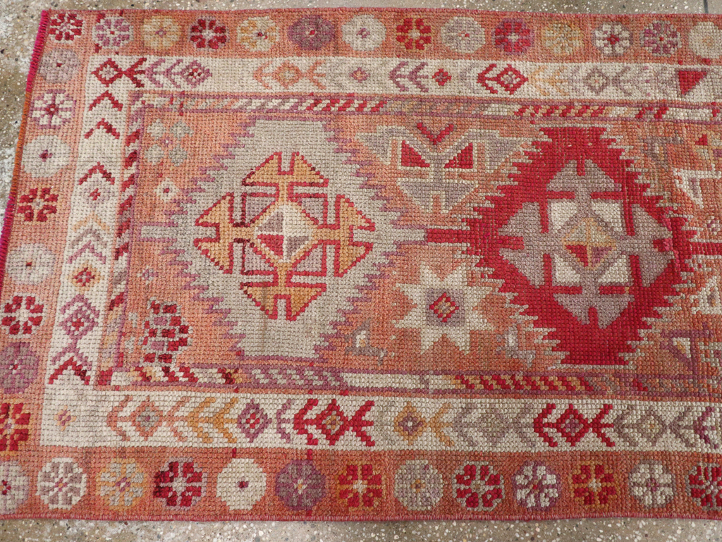 Vintage Turkish Oushak Runner, No.32494 - Gss