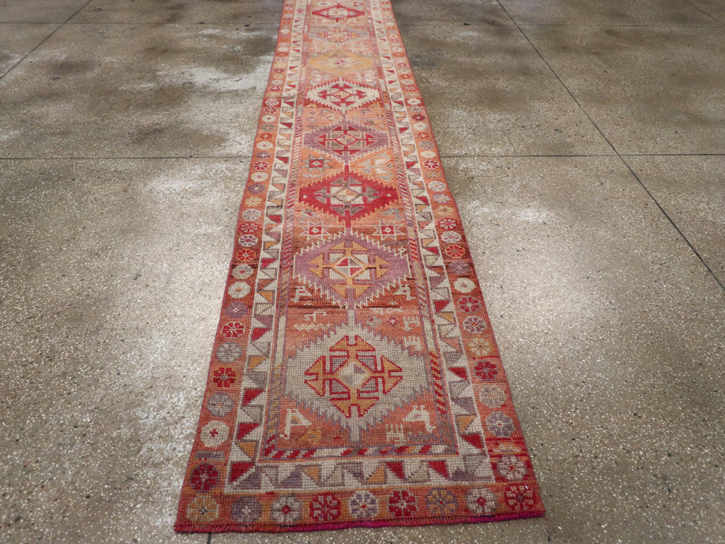 Vintage Turkish Oushak Runner, No.32494 - Gss