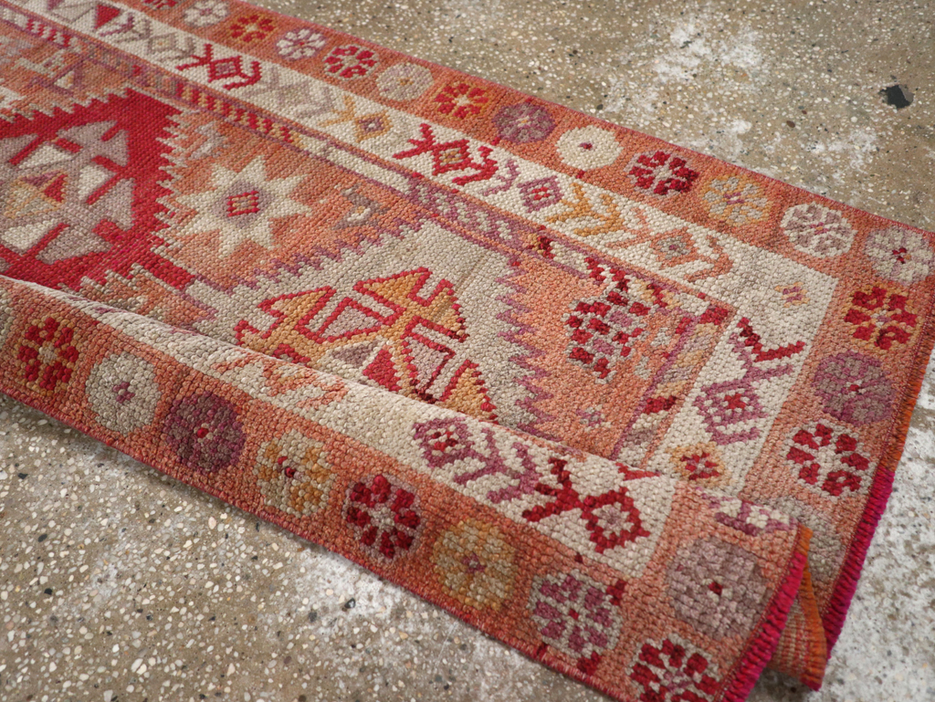 Vintage Turkish Oushak Runner, No.32494 - Gss
