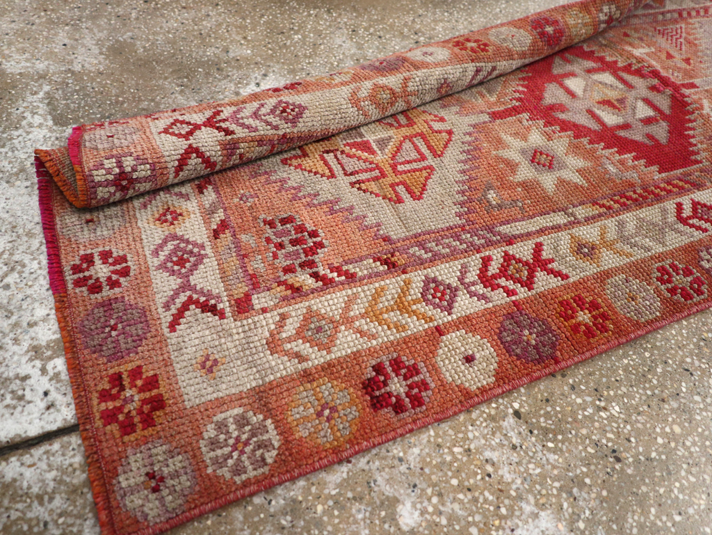 Vintage Turkish Oushak Runner, No.32494 - Gss