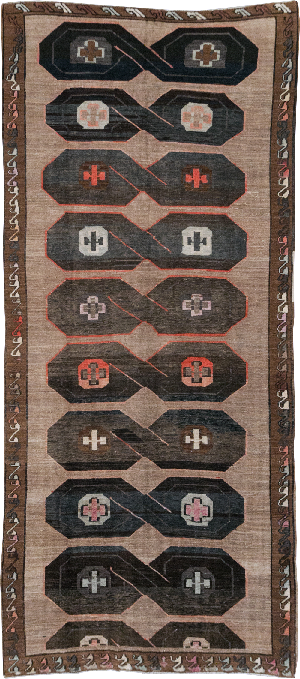 Vintage Turkish Anatolian Wide Gallery Runner, No.32496 - Gss