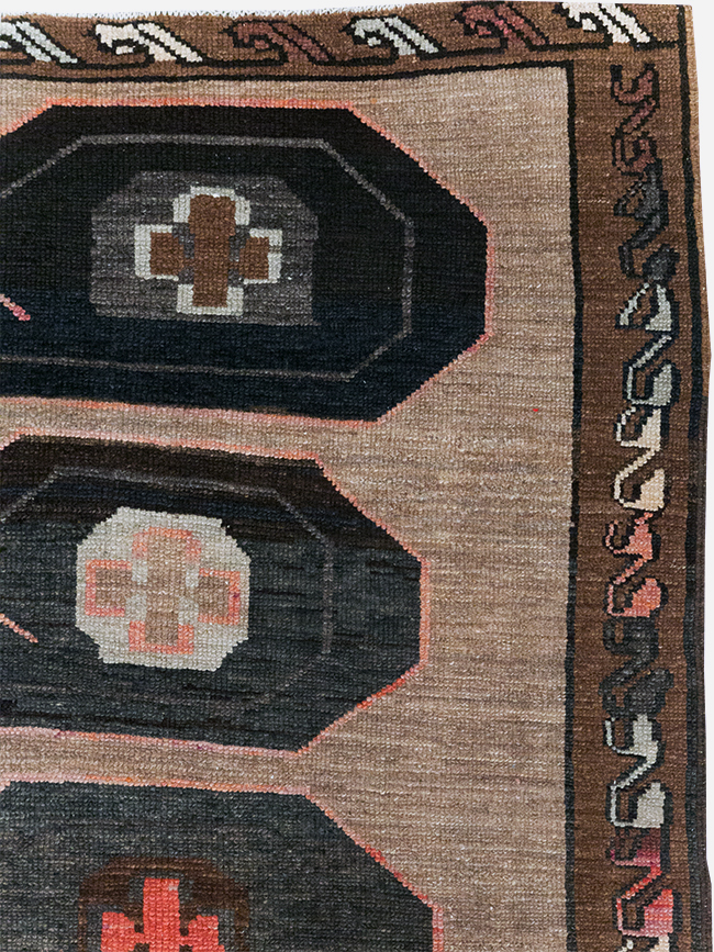 Vintage Turkish Anatolian Wide Gallery Runner, No.32496 - Gss