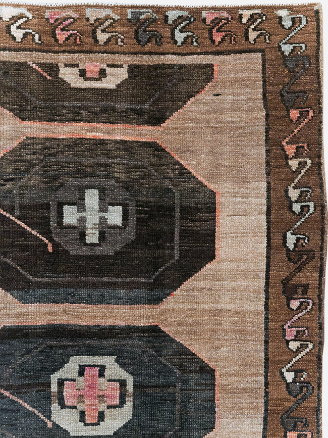 Vintage Turkish Anatolian Wide Gallery Runner, No.32496 - Gss