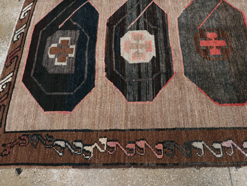 Vintage Turkish Anatolian Wide Gallery Runner, No.32496 - Gss