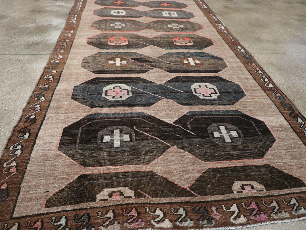 Vintage Turkish Anatolian Wide Gallery Runner, No.32496 - Gss