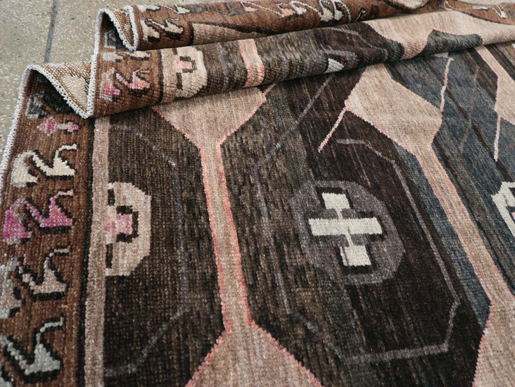 Vintage Turkish Anatolian Wide Gallery Runner, No.32496 - Gss