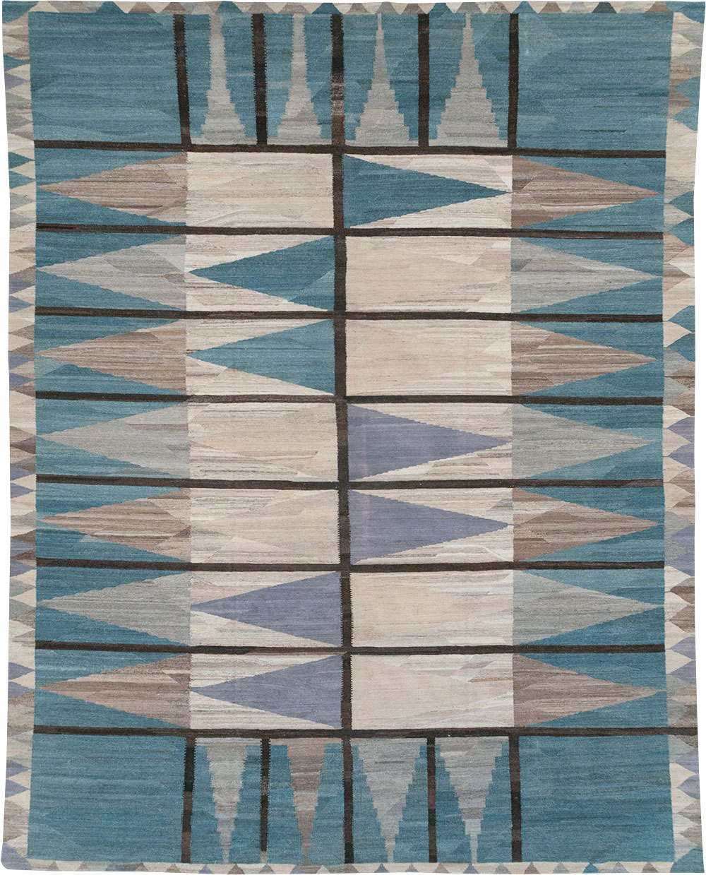 Modern Turkish Flatweave Large Carpet, No.32499 - Gss